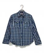UNION SUPPLYユニオンサプライ）の古着「パラカチェック ウエスタンシャツ」｜ブルー
