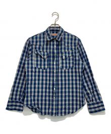UNION SUPPLY（ユニオンサプライ）の古着「パラカチェック ウエスタンシャツ」｜ブルー