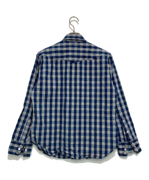 UNION SUPPLY（ユニオンサプライ）UNION SUPPLY (ユニオンサプライ) パラカチェック ウエスタンシャツ ブルー サイズ: 14 1/2の古着・服飾アイテム
