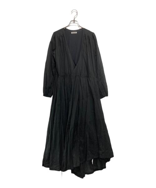 CASA FLINE（カーサフライン）CASA FLINE (カーサフライン) ロングスリーブイレヘムドレス ブラック サイズ:Fの古着・服飾アイテム