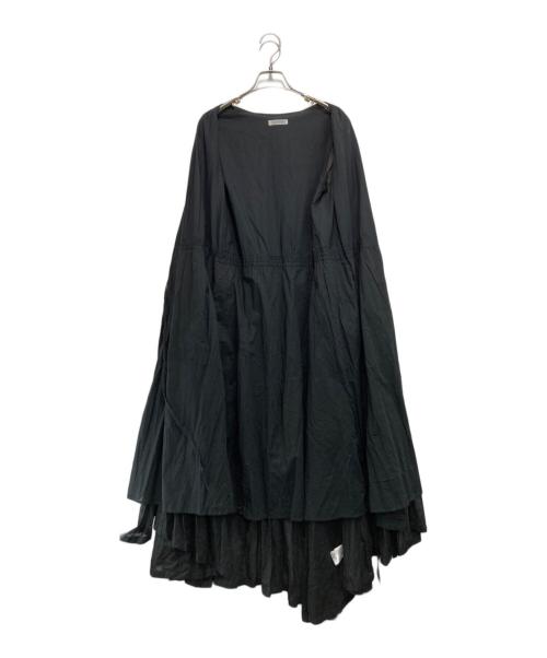 CASA FLINE（カーサフライン）CASA FLINE (カーサフライン) ロングスリーブイレヘムドレス ブラック サイズ:Fの古着・服飾アイテム