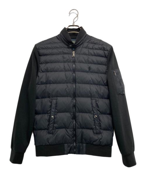 POLO RALPH LAUREN（ポロ・ラルフローレン）POLO RALPH LAUREN (ポロ・ラルフローレン) ダウン切替ブルゾン ブラック サイズ:XS（165/88A）の古着・服飾アイテム