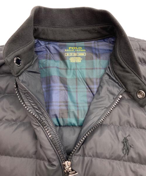 POLO RALPH LAUREN（ポロ・ラルフローレン）POLO RALPH LAUREN (ポロ・ラルフローレン) ダウン切替ブルゾン ブラック サイズ:XS（165/88A）の古着・服飾アイテム