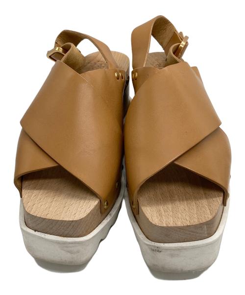 STELLA McCARTNEY（ステラマッカートニー）STELLA McCARTNEY (ステラマッカートニー) PERCY クロスストラップサンダル ブラウン サイズ:38の古着・服飾アイテム