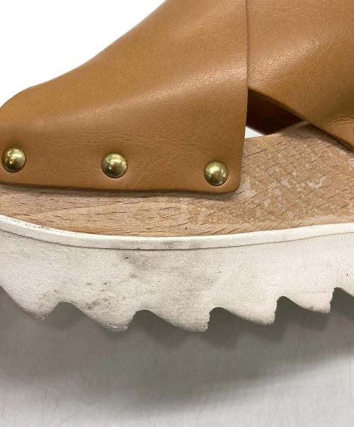 STELLA McCARTNEY（ステラマッカートニー）STELLA McCARTNEY (ステラマッカートニー) PERCY クロスストラップサンダル ブラウン サイズ:38の古着・服飾アイテム