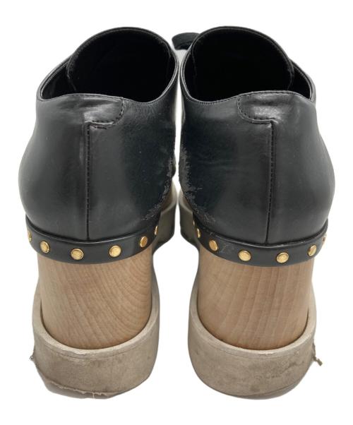 STELLA McCARTNEY（ステラマッカートニー）STELLA McCARTNEY (ステラマッカートニー) ELYSE ウエッジソールシューズ ブラック サイズ:39の古着・服飾アイテム