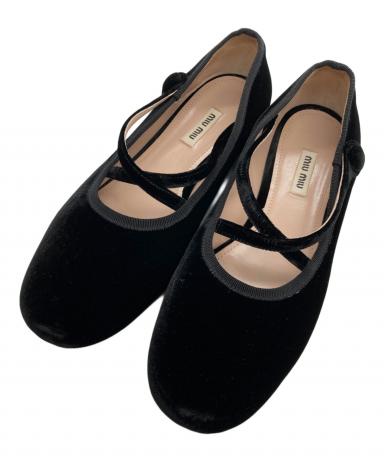 中古・古着通販】MIU MIU (ミュウミュウ) ベロアストラップ バレエ