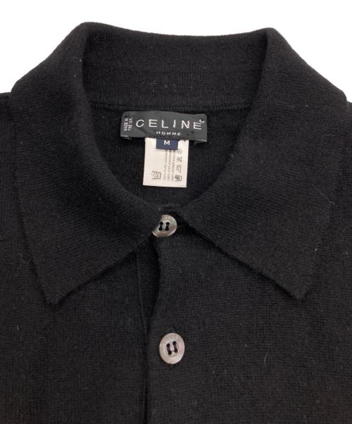 CELINE HOMME（セリーヌオム）CELINE HOMME (セリーヌオム) カシミヤニットポロシャツ ブラック サイズ:Mの古着・服飾アイテム