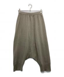 evam eva vie（エヴァムエヴァ ヴィー）の古着「カシミヤニット サルエルパンツ」｜ベージュ