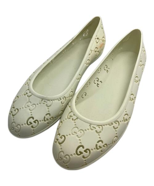 GUCCI（グッチ）GUCCI (グッチ) ラバーフラットシューズ ベージュ サイズ:40の古着・服飾アイテム