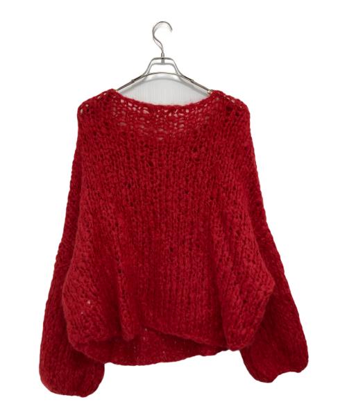 Plage（プラージュ）Plage (プラージュ) HAND KNIT ジャンボタムニット レッド サイズ:記載なしの古着・服飾アイテム