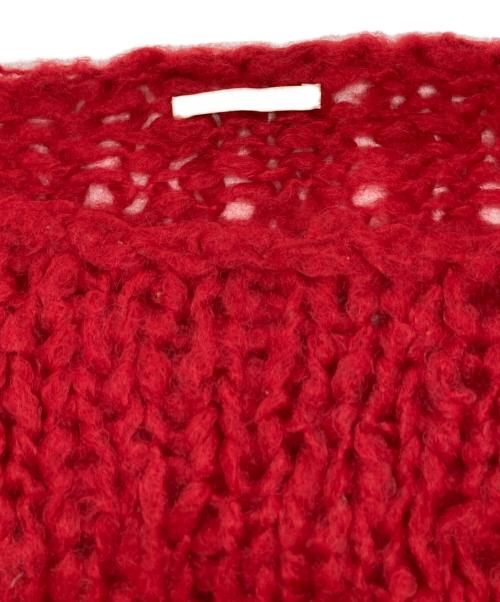 Plage（プラージュ）Plage (プラージュ) HAND KNIT ジャンボタムニット レッド サイズ:記載なしの古着・服飾アイテム
