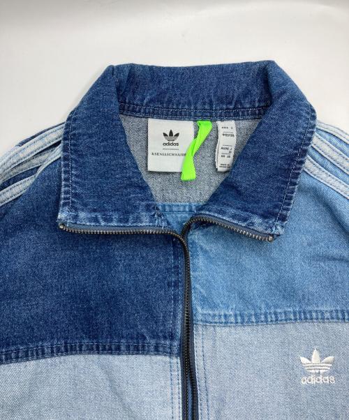 adidas（アディダス）adidas (アディダス) KSENIASCHNAIDER デニムパッチワーク トラックトップ インディゴ サイズ:XLの古着・服飾アイテム