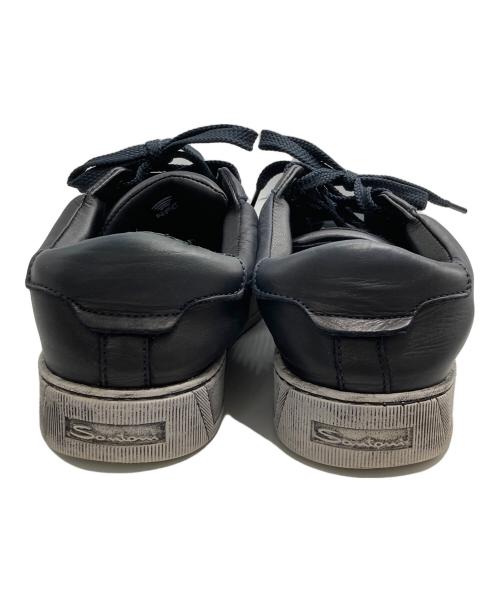 Santoni（サントーニ）Santoni (サントーニ) エイジング加工ローカットスニーカー ブラック サイズ:24の古着・服飾アイテム