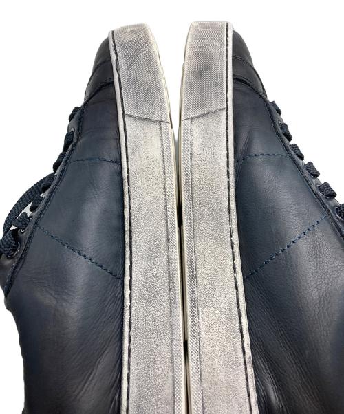 Santoni（サントーニ）Santoni (サントーニ) エイジング加工ローカットスニーカー ブラック サイズ:24の古着・服飾アイテム