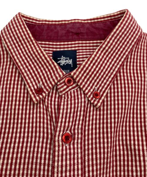 stussy（ステューシー）stussy (ステューシー) [古着]ワンポイント刺繍チェックシャツ レッド サイズ:Mの古着・服飾アイテム