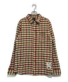 stussy（ステューシー）の古着「チェックシャツ」｜ベージュ×ブラウン