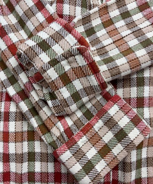 stussy（ステューシー）stussy (ステューシー) チェックシャツ ベージュ×ブラウン サイズ:Mの古着・服飾アイテム