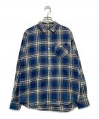 stussyステューシー）の古着「チェックネルシャツ」｜ブルー