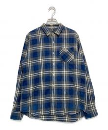 stussy（ステューシー）の古着「チェックネルシャツ」｜ブルー