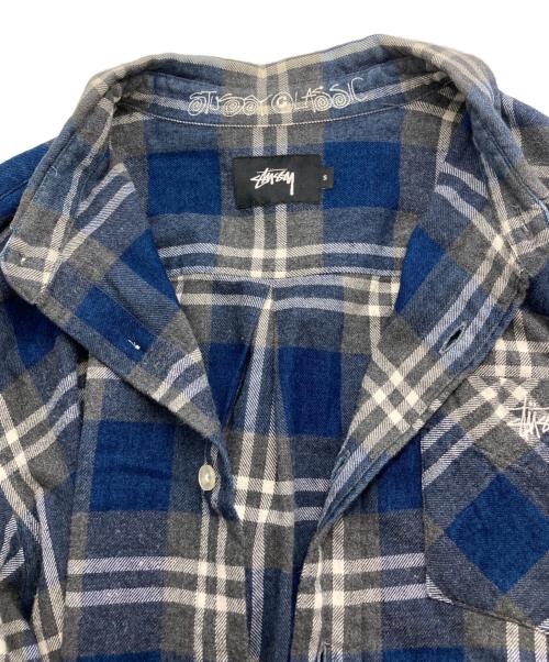 stussy（ステューシー）stussy (ステューシー) チェックネルシャツ ブルー サイズ:Sの古着・服飾アイテム