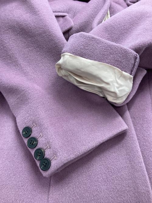 HER LIP TO（ハーリップトゥ）HER LIP TO (ハーリップトゥ) ファー付きウール混コート ピンク サイズ:Sの古着・服飾アイテム