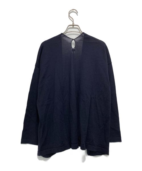 45R（フォーティファイブ・アール）45R (フォーティファイブ・アール) ウォッシャブルウールカシュクール カーディガン ネイビーの古着・服飾アイテム