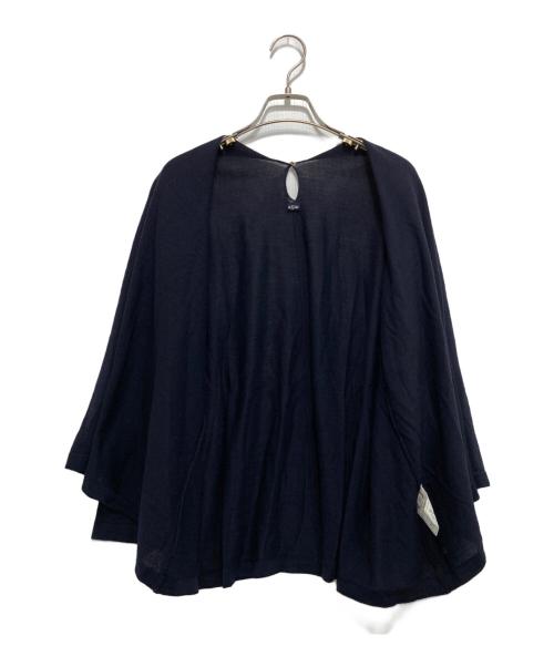 45R（フォーティファイブ・アール）45R (フォーティファイブ・アール) ウォッシャブルウールカシュクール カーディガン ネイビーの古着・服飾アイテム