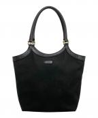 GUCCIグッチ）の古着「レザーハンドルトートバッグ」｜ブラック