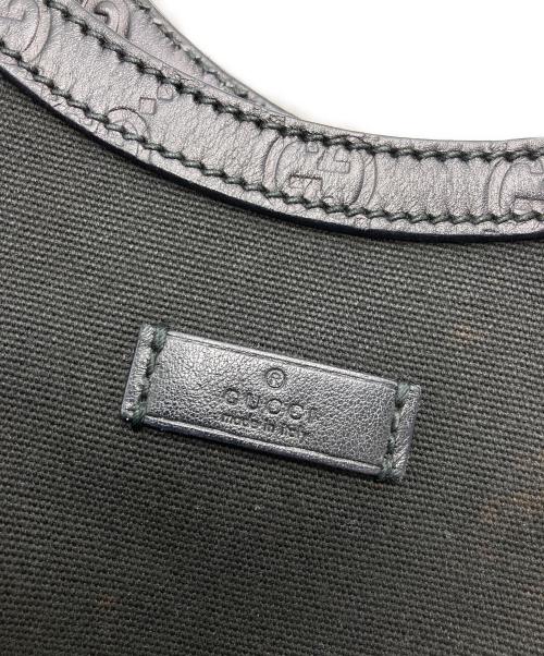 GUCCI（グッチ）GUCCI (グッチ) レザーハンドルトートバッグ ブラックの古着・服飾アイテム