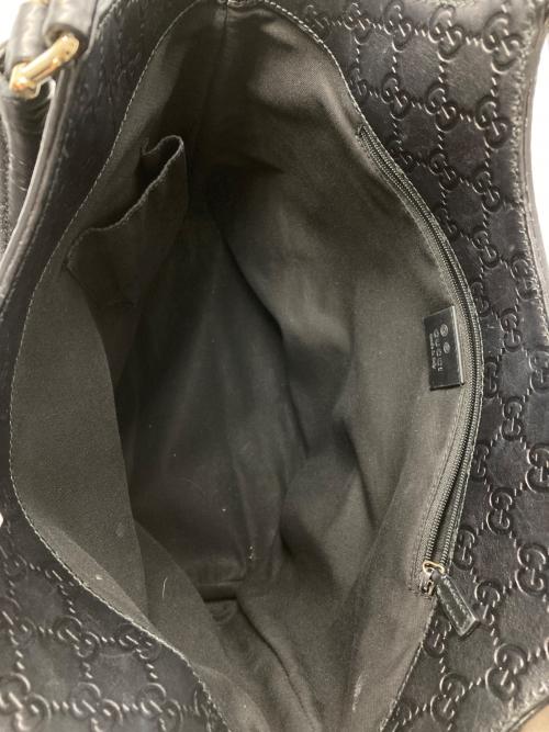 GUCCI（グッチ）GUCCI (グッチ) レザーハンドルトートバッグ ブラックの古着・服飾アイテム