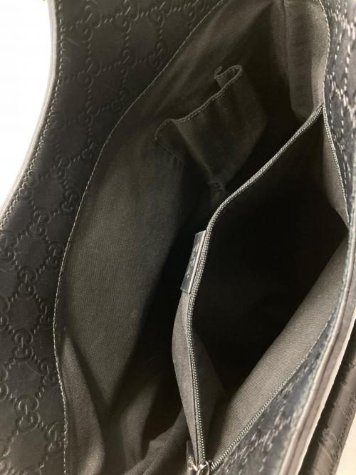 GUCCI（グッチ）GUCCI (グッチ) レザーハンドルトートバッグ ブラックの古着・服飾アイテム