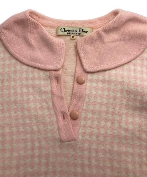 Christian Dior（クリスチャン ディオール）Christian Dior (クリスチャン ディオール) ニットポロシャツ ピンク サイズ:Mの古着・服飾アイテム