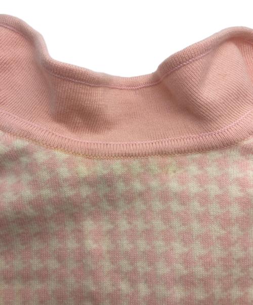 Christian Dior（クリスチャン ディオール）Christian Dior (クリスチャン ディオール) ニットポロシャツ ピンク サイズ:Mの古着・服飾アイテム