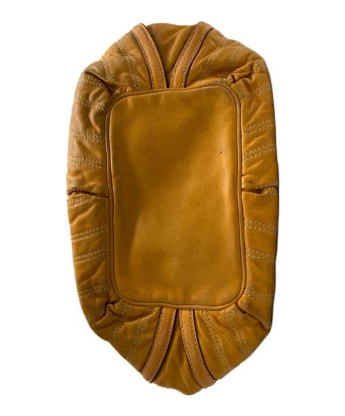 CELINE（セリーヌ）CELINE (セリーヌ) ストライプステッチハンドバッグ イエローの古着・服飾アイテム