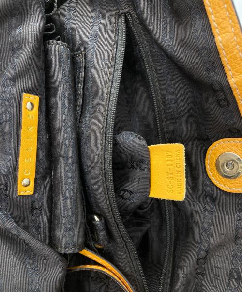 CELINE（セリーヌ）CELINE (セリーヌ) ストライプステッチハンドバッグ イエローの古着・服飾アイテム