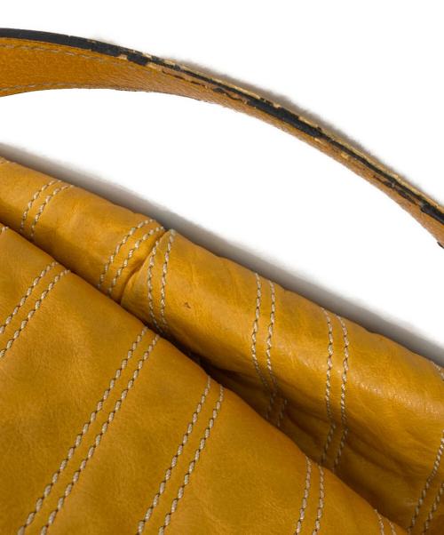 CELINE（セリーヌ）CELINE (セリーヌ) ストライプステッチハンドバッグ イエローの古着・服飾アイテム