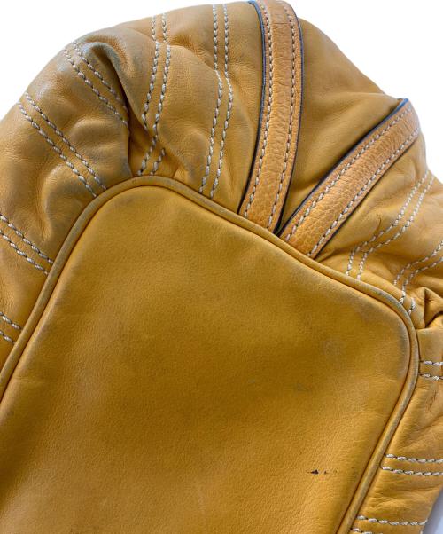 CELINE（セリーヌ）CELINE (セリーヌ) ストライプステッチハンドバッグ イエローの古着・服飾アイテム