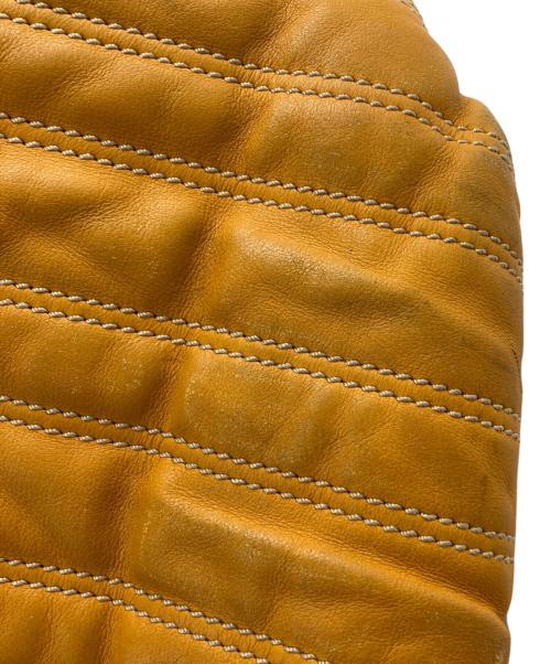 CELINE（セリーヌ）CELINE (セリーヌ) ストライプステッチハンドバッグ イエローの古着・服飾アイテム