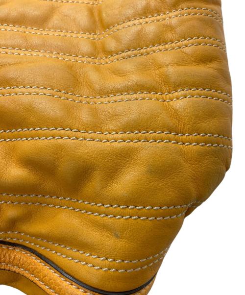 CELINE（セリーヌ）CELINE (セリーヌ) ストライプステッチハンドバッグ イエローの古着・服飾アイテム