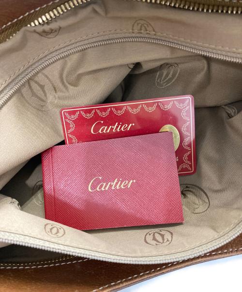 Cartier（カルティエ）Cartier (カルティエ) ハンドバッグ ブラウンの古着・服飾アイテム