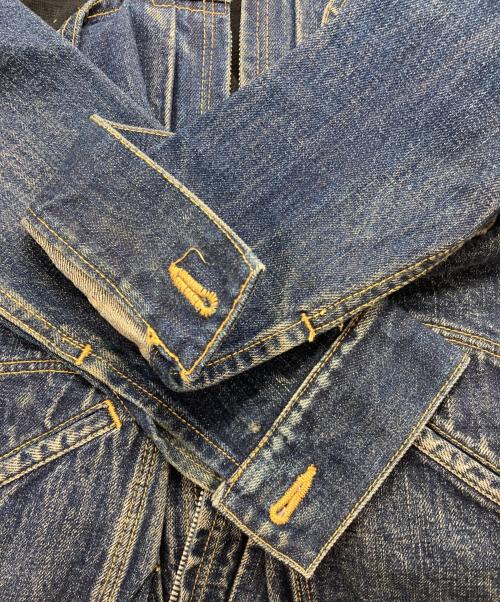 YOHJI YAMAMOTO（ヨウジヤマモト）YOHJI YAMAMOTO (ヨウジヤマモト) ニットドッキング ジップアップデニムジャケット インディゴ サイズ:1の古着・服飾アイテム