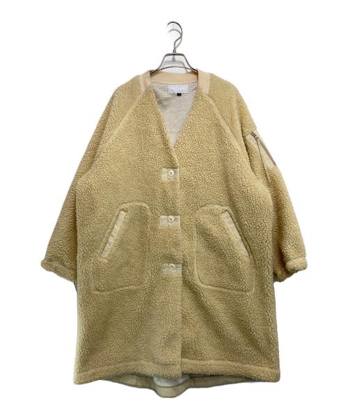 WILD THINGS（ワイルドシングス）WILD THINGS (ワイルドシングス) FLUFFY BOA RIB COLLAR COAT ベージュ サイズ:Sの古着・服飾アイテム