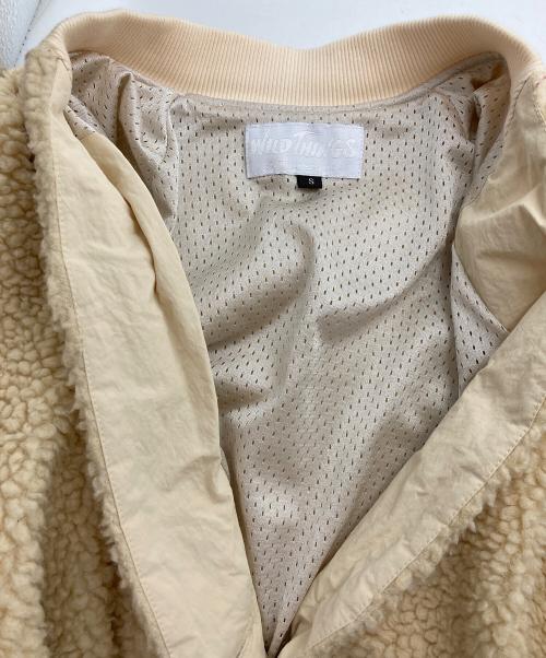 WILD THINGS（ワイルドシングス）WILD THINGS (ワイルドシングス) FLUFFY BOA RIB COLLAR COAT ベージュ サイズ:Sの古着・服飾アイテム