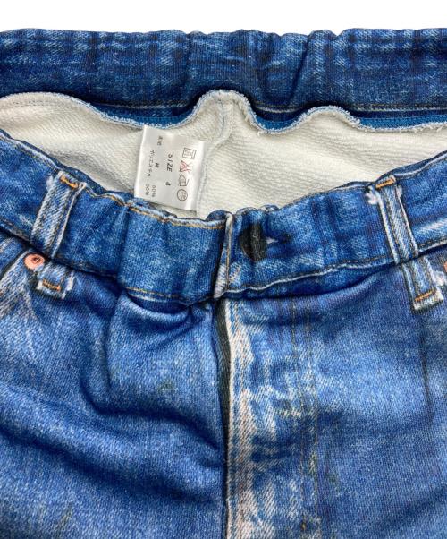 TALKING ABOUT THE ABSTRACTION（トーキング アバウト ジ アブストラクション）TALKING ABOUT THE ABSTRACTION (トーキング アバウト ジ アブストラクション) デニム転写スウェットパンツ ブルー サイズ:4の古着・服飾アイテム