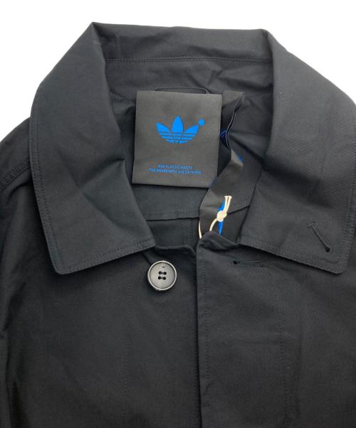 adidas（アディダス）adidas (アディダス) サイドラインステンカラーコート ブラック サイズ:XLの古着・服飾アイテム