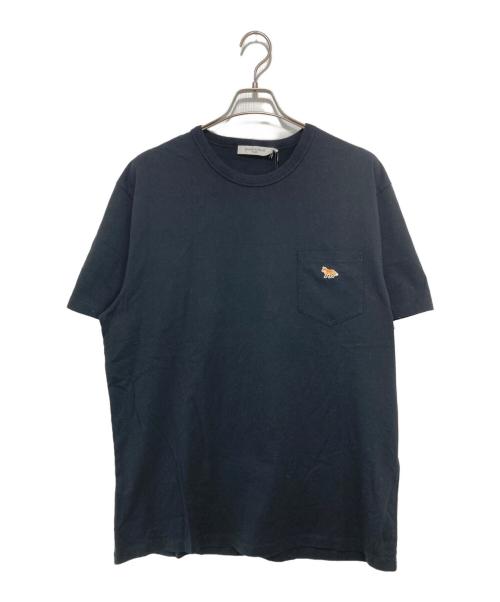 maison kitsune（メゾンキツネ）maison kitsune (メゾンキツネ) フォックスパッチポケットTシャツ ブラック サイズ:XXL 未使用品の古着・服飾アイテム