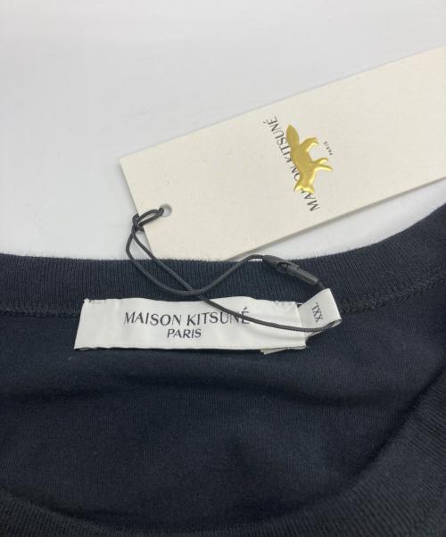 maison kitsune（メゾンキツネ）maison kitsune (メゾンキツネ) フォックスパッチポケットTシャツ ブラック サイズ:XXL 未使用品の古着・服飾アイテム