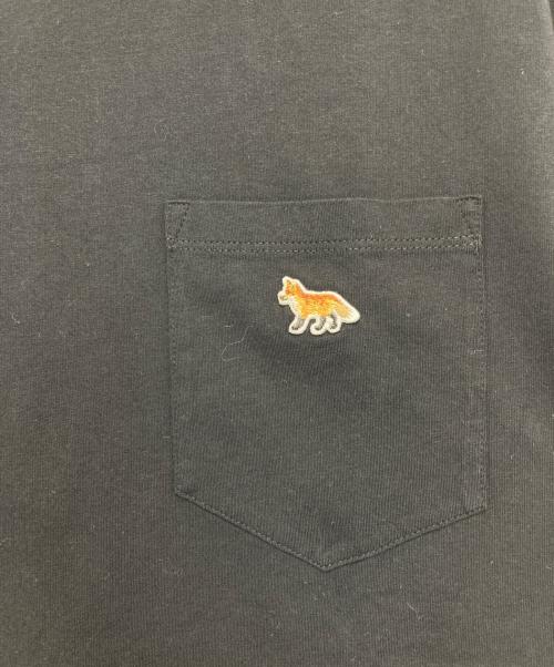 maison kitsune（メゾンキツネ）maison kitsune (メゾンキツネ) フォックスパッチポケットTシャツ ブラック サイズ:XXL 未使用品の古着・服飾アイテム