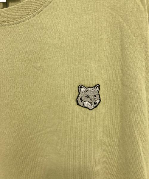 maison kitsune（メゾンキツネ）maison kitsune (メゾンキツネ) フォックスヘッド オーバーサイズTシャツ ベージュ サイズ:XL 未使用品の古着・服飾アイテム